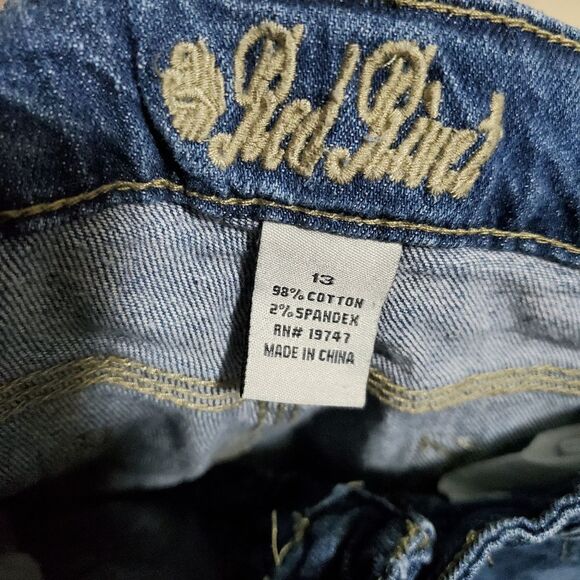 Red Rivet Blue Acid Wash Jean Shorts Size 13 - Picture 7 of 7